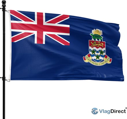VlagDirect - Kaaiman vlag - Kaaimaneilanden vlag - 90 x 150 cm