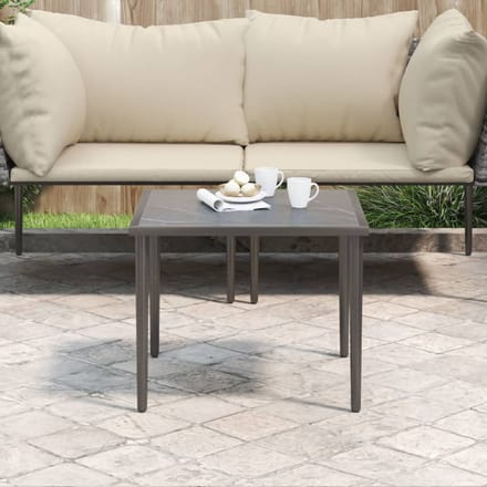 vidaXL - Tuintafel - 48x48x37 - cm - staal - grijs
