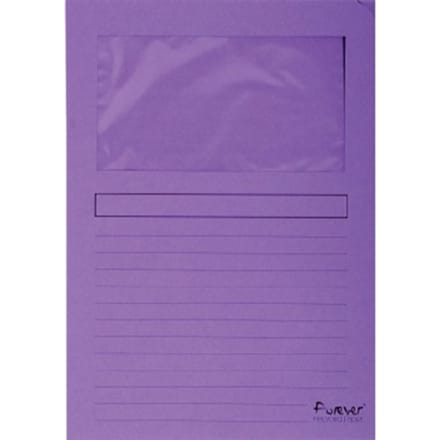 Exacompta FOREVER® Pak van 100 venstermappen 120g/m2 - 22x31cm voor A4 - Lila - 50101E