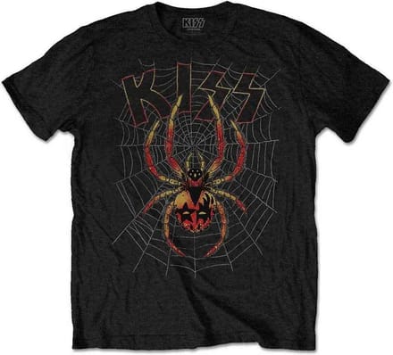 Kiss - Spider Heren T-shirt - S - Zwart
