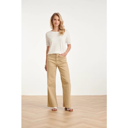 Smashed Lemon Gebreide top met lurex golvende texture |