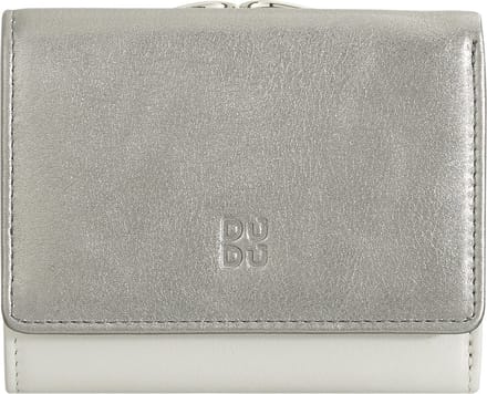 DuDu Corsica Portemonnee RFID-bescherming Leder 11 cm - Dames - Horizontaal - silber