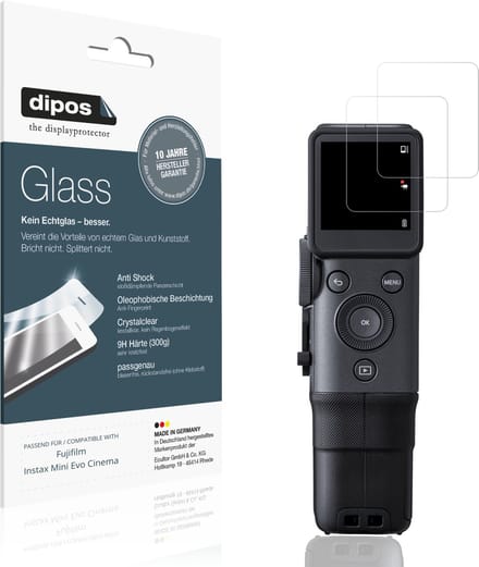 dipos – 2x Pantserfolie geschikt voor Fujifilm Instax Mini Evo Cinema | 9H Screenprotector