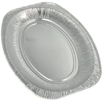 10x 3 Alu serveerschalen ovaal 35 cm x 245 cm