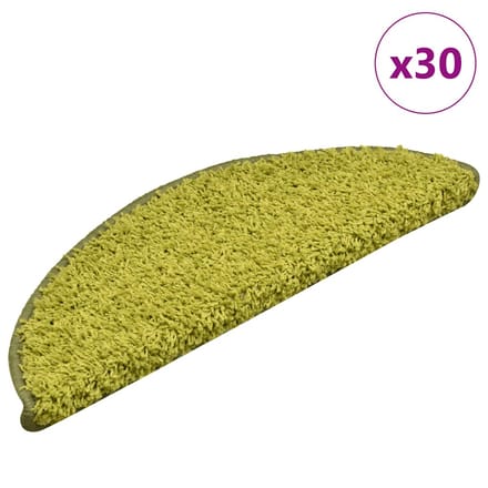vidaXL - Trapmatten - 30 - st - 56x17x3 - cm - Groen - Halfrond