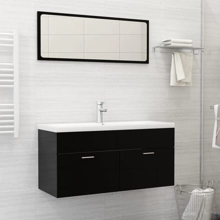 vidaXL - Inbouwwastafel - met - kraan - 101x39x18 - cm - keramiek - wit