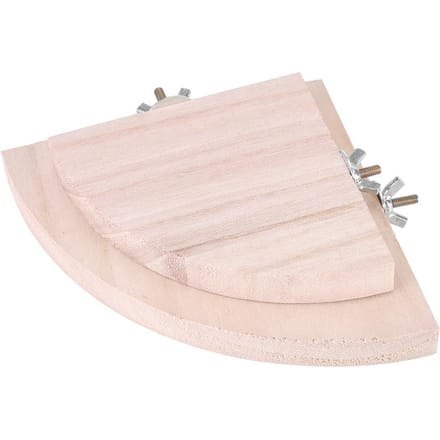 2 Pièces Perchoirs en Bois en Forme d'Éventail pour Cage à Oiseaux Support Plateforme Jouet pour Hamster Perroquet Animal de Compagnie Chaud white