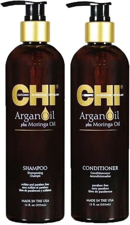 CHI Argan Oil Shampoo 355ml + Conditioner 355ml