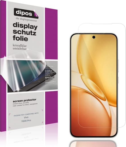 dipos – 4x Beschermfolie geschikt voor Vivo Y600 Pro | Krasbestendige & heldere Screenprotector Ultra-Thin