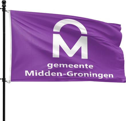 VlagDirect - Midden-Groningen vlag - Gemeente Midden-Groningen vlag - 90 x 150 cm.