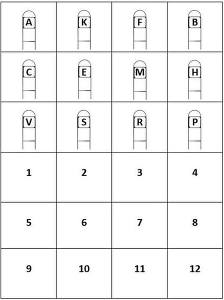 Harry's Horse - Bakletters (12 stuks) + Nummers (1 t/m 12)