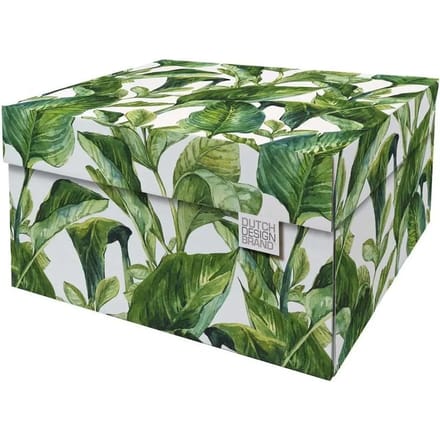 Dutch Design Brand - Dutch Design Storage Box - Opberdoos - Opbergbox - Bewaardoos - Groene bladeren - Green Leaves