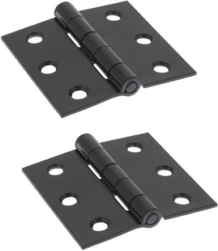 i-Fix scharnier met losse pen | matzwart | 63 x 63 mm | 2 stuks