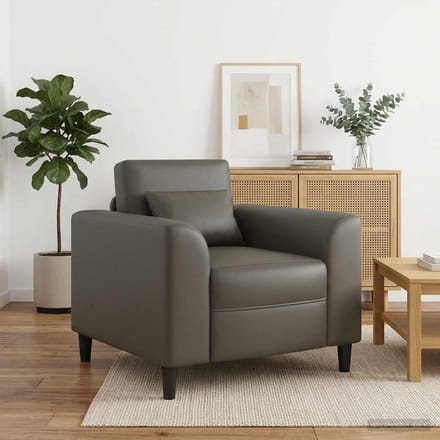 vidaXL - Fauteuil - Grijs - Kunstleer