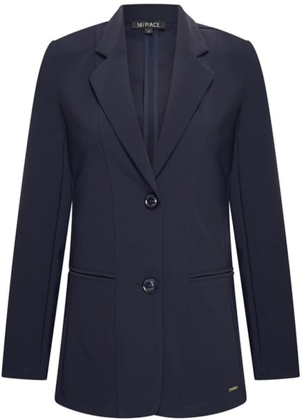 MI PIACE - Bonded Travel Lang Blazer 202634 Dark Blue - Maat : L