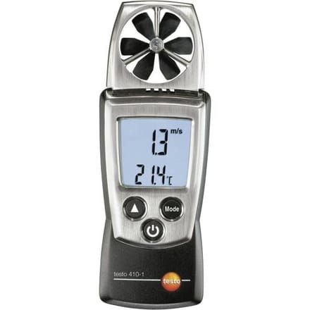 TES luchtsnelheidsmeter 410, ind/aanduiding dig, display verlicht