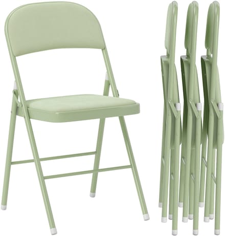 HOMCOM-vouwstoel-velours (100% polyester)-45x46x78cm-groen