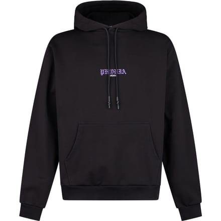 Lichtgewicht herensweatshirt met capuchon en schedelprint, zwart