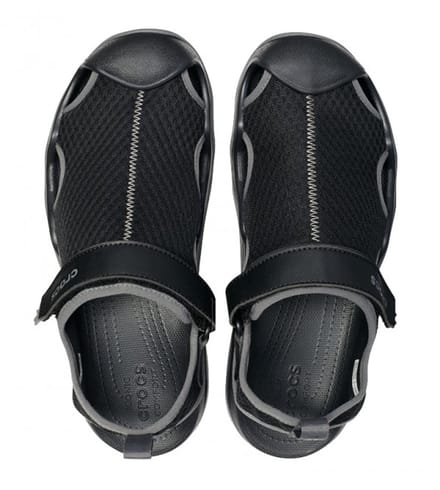 Crocs Swiftwater Mesh Sandalen Zwart/Charcoal Maat 34/35 US 5