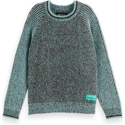 Scotch & Soda Boy Regular-fit Contrast Raglan-sleeve Pullover Agate Green/ Größe: 6 | Strickjacken Outlet | kids | Grün
