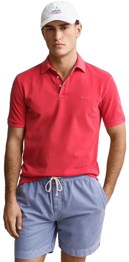 Gant 2014057 Korte Mouw Poloshirt Rood S Man
