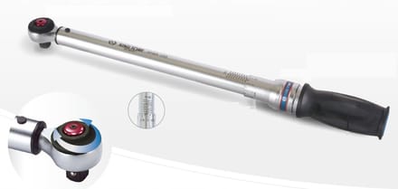 Momentsleutel 3/8" 20-100 Nm, 72 Tanden, Antislipgreep