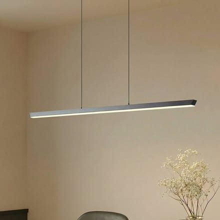 Lucande LED hanglamp Solvar, 117 cm, zwart, CCT, dimbaar