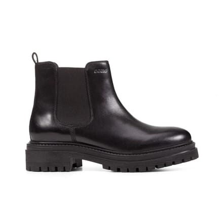 Geox D Iridea B Leren Dames Zwarte Boots
