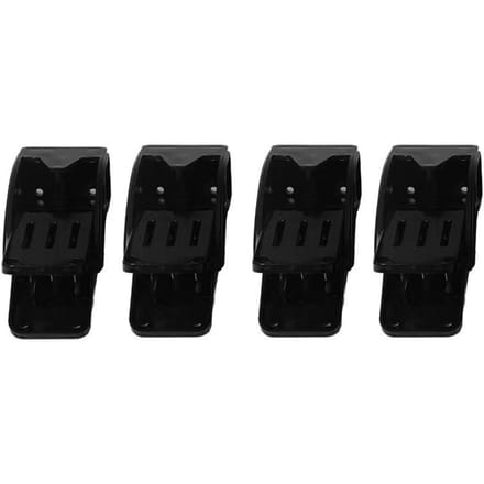 Pinces de lavage pour tapis de sol de voiture, 4 pièces, support robuste pour coussinets de pieds, Clips de fixation muraux polyvalents noir