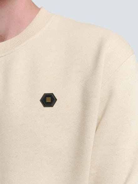 No Excess Sweater crewneck melange cement