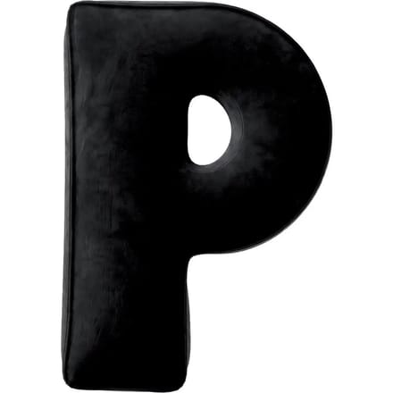 Kussen letter p Yellow Tipi Posh Velvet
