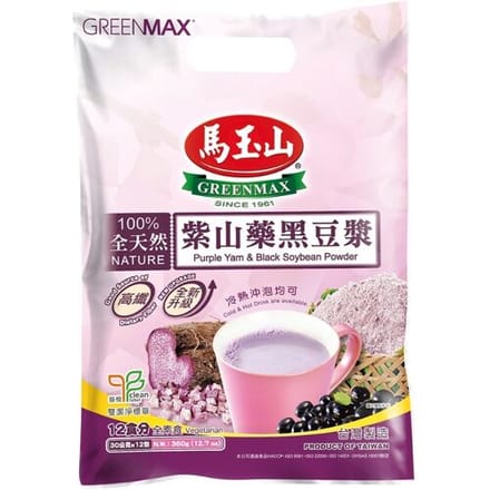 Greenmax zwartebonenmelk met paarse yam 12 × 30 g