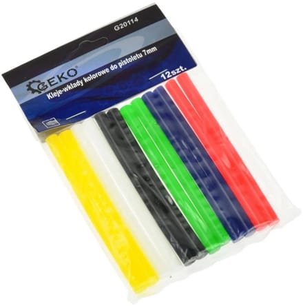 GEKO Kleefstiften - Flexibel & Kleurig - 7 mm - 12 stuks - Voor Lijmpistool