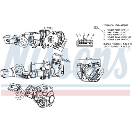 EGR-klep NISSENS 98245