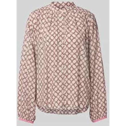 Regular fit blouse van viscose in all-over look