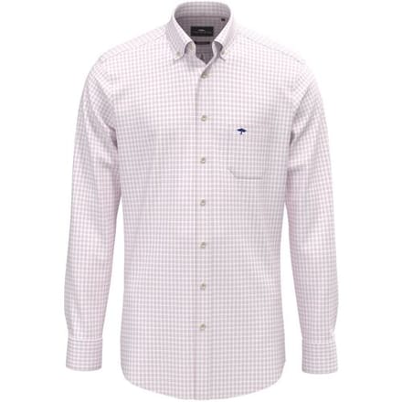 Fynch-Hatton Overhemd Washed Oxford Check Button-Down Magnolia / male