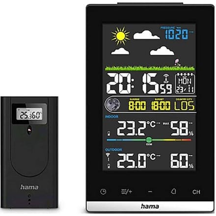 Hama Jamaika 00222239 Draadloos weerstation Aantal sensoren max.: 3