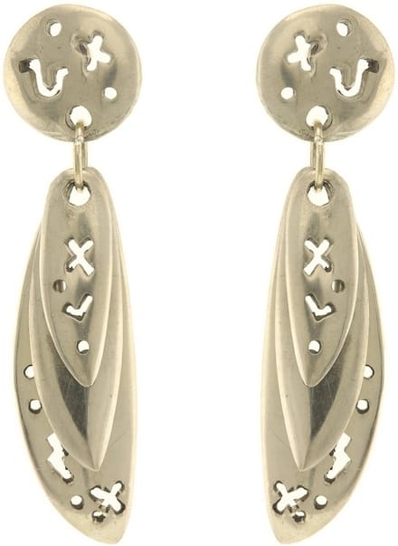 Behave Dames oorbel hanger zilver- kleur 5 cm