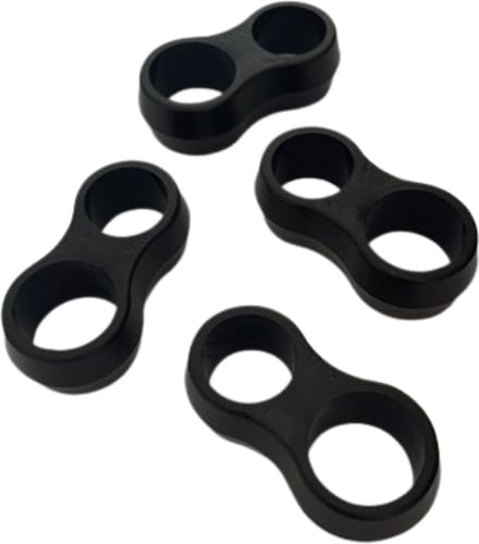 Knaak Deurklink Buffers Zwart - Muurbeschermers - Flexibele Deurstoppers - Set van 4
