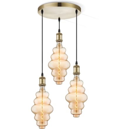 Home sweet home hanglamp Vintage brons 3L Cloud - amber