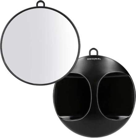 Handspiegel - Hand Mirror - Kappersspiegel - 29 cm Rond - Zwart