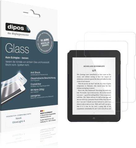 dipos – 2x Pantserfolie geschikt voor Nook GlowLight 4 | 9H Screenprotector