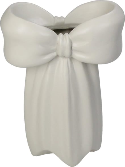 Vase Bow Polyresin Ivory 7x14x19cm