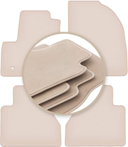 PREMIUM beige vloermatten voor: Ford Tourneo Connect Kombivan 2013-2017