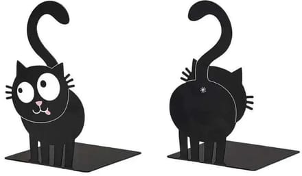 Ed the Cat - set 2 - boekensteunen - zwart