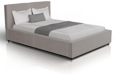 Gestoffeerd Bed Salerno - Corduroy - 140x200cm - Taupe