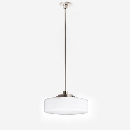 Hanglamp Low Cilinder Ø 30 20's Matnikkel - Art Deco Trade