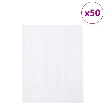 vidaXL - Rechthoekige - Tegel - 50 - st - Wit - 29 - x - 23 - x - 0,08 - cm