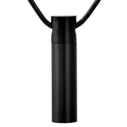 Fako Bijoux® - Ashanger / Assieraad - Cilinder - Edelstaal - 8x33mm - Zwart
