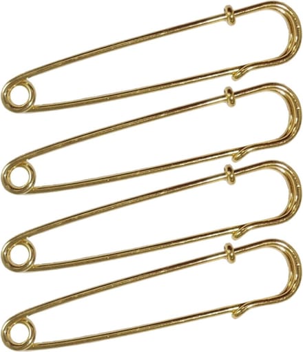 Fako Bijoux® - Sierspeld / Sjaalspeld - Classic - 75mm - 4 Stuks - Goudkleurig